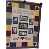Image 1 : QUILTED FAMILY PHOTO COLLAGE WALL HANGING - RETAIL $24.99