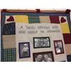 Image 2 : QUILTED FAMILY PHOTO COLLAGE WALL HANGING - RETAIL $24.99