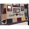 Image 3 : QUILTED FAMILY PHOTO COLLAGE WALL HANGING - RETAIL $24.99