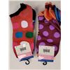 Image 2 : SET OF 2 HAPPY FEET ANKLE SOCKS - LOT VALUE $9.98