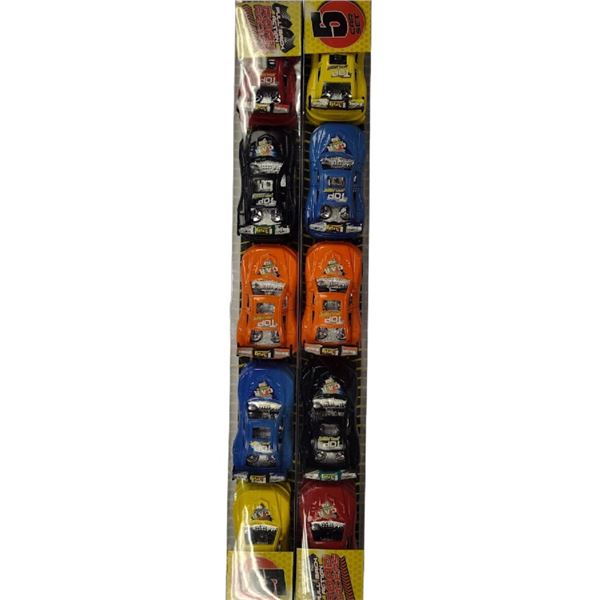 2 SETS OF PULL BACK ACTION ROAD RACERS - 10 TOTAL - LOT VALUE $19.98