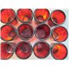 Image 3 : SET OF 12 USA MADE GLASS RUBY RED VOTIVE CANDLE HOLDERS :COMP $23.99