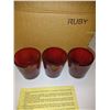 Image 4 : SET OF 12 USA MADE GLASS RUBY RED VOTIVE CANDLE HOLDERS :COMP $23.99
