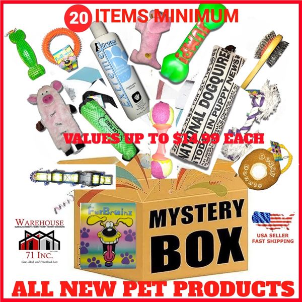 NEW PET PRODUCTS MYSTERY BOX : UP TO $200.00 COMP