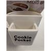 Image 3 : COOKIE MUG/ MUG WITH POCKET FOR COOKIES/ 10 OZ. MADE OF HIGH GRADE CERAMICS : COMP $19.99