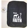 Image 1 : SIMPLE FAITH BIBLE CASE - EMBROIDERED NYLON - RETAIL: $24.99