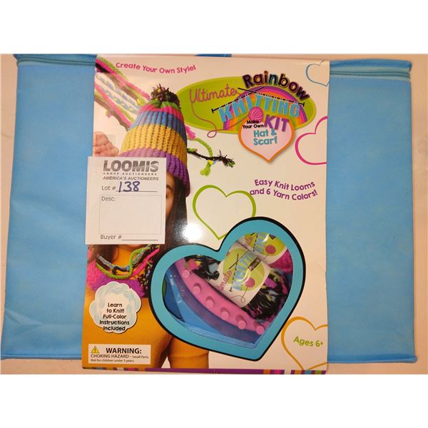ULTIMATE RAINBOW KNITTING KIT MAKE YOUR OWN HAT SCARF AND MORE