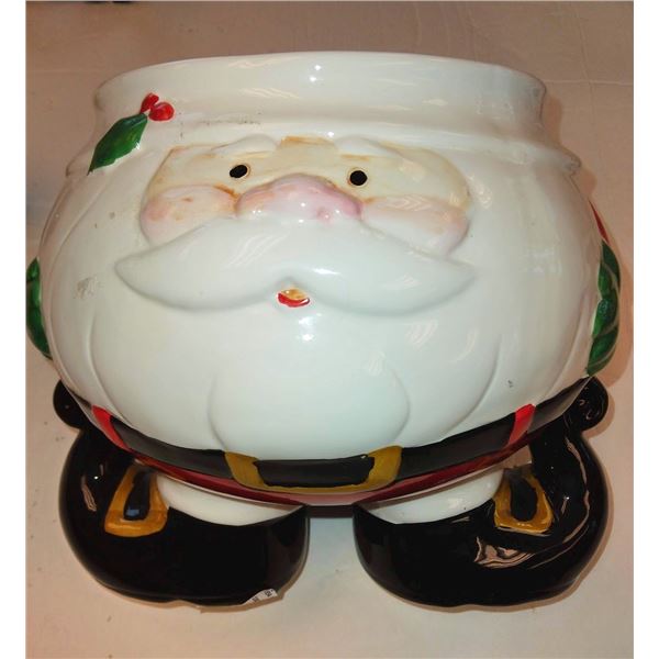 LARGE FOOTED SANTA CANDY HOLDER - RETAIL $24.99