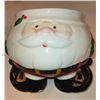 Image 1 : LARGE FOOTED SANTA CANDY HOLDER - RETAIL $24.99
