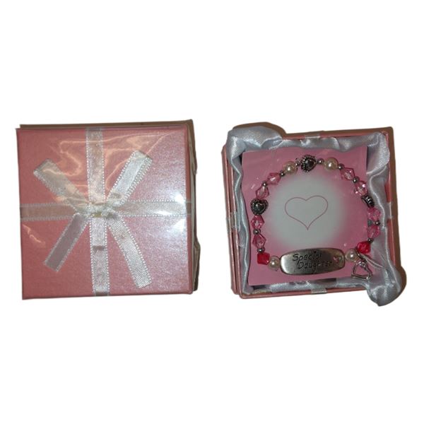 SET OF 2 SPECIAL DAUGHTER PINK BRACELET WITH BEADS