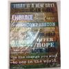Image 1 : TODAY IS A NEW DAY FRAME WITH INSPIRATIONAL ART WORK - RETAIL $30.00