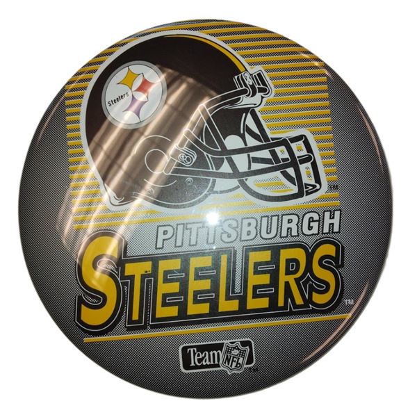 JUMBO 6 "  NFL PITTSBURGH STEELERS METAL  PIN / DESK PALQUE - RETAIL $19.00 EACH
