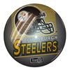 Image 1 : JUMBO 6 "  NFL PITTSBURGH STEELERS METAL  PIN / DESK PALQUE - RETAIL $19.00 EACH
