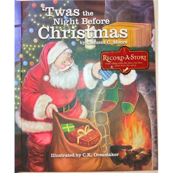 TWAS THE NIGHT BEFORE CHRISTMAS BOOK - RECORD A STORY READ ALONG - RETAIL VALUE : $19.99