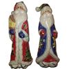 Image 1 : SET OF 2 PEARLIZED SANTA CANDLE HOLDERS - RETAIL VALUE $19.99