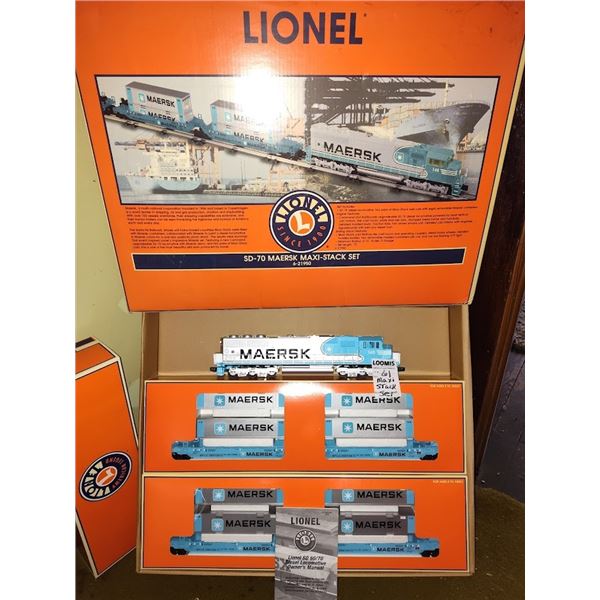 LIONEL #SD-70 MAERSK MAXI - STACK SET, IN ORIGINAL BOX