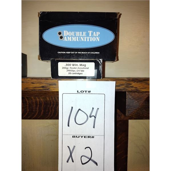 NEW DOUBLE TAP .300 WIN. MAG - 200 gr. - 20 ROUNDS PER BOX - 2 BOXES