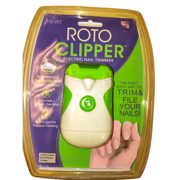 ROTO CLIPPER ELECTRIC NAIL CLIPPERS - RETAIL VALUE : $19.99
