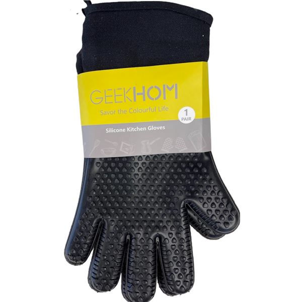 GEEKHOM SILICONE KITCHEN GLOVES - RETAIL VALUE $21.99