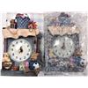 Image 1 : SET OF 2 - 6" DECORATIVE BEAR CLOCK MADE OF RESIN AND QUARTZ - RETAIL VALUE $29.00 EACH