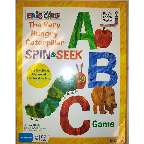 ABC SPIN AND SEEK GAME "THE VERY HUNGRY CATERPILLER" - RETAIL VALUE $17.99