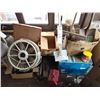 Image 3 : REAR PORCH LOT WITH SHOVEL, FAN, AND OTHER ITEMS