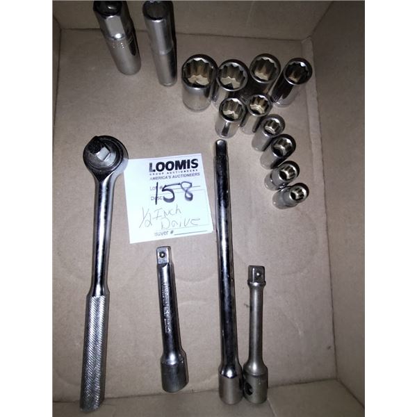 SET OF ASSORTED SOCKETS AND RATCHETS