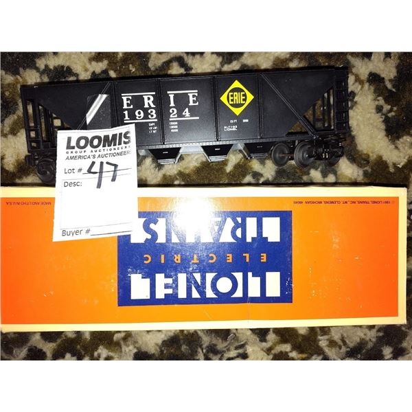 LIONEL ERIE FOUR - BAY HOPPER WITH COAL LOAD - IN NEW CONDITION