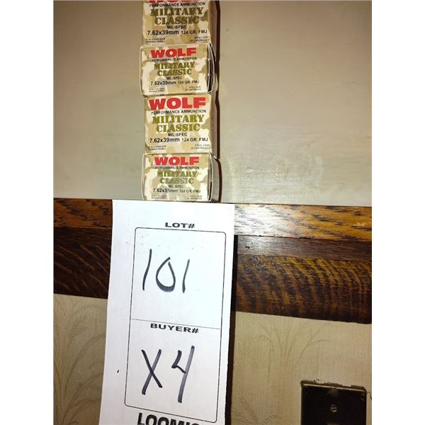 WOLF MILITARY CLASSIC 7.62 X 39MM - 20 ROUNDS PER BOX - 4 BOXES
