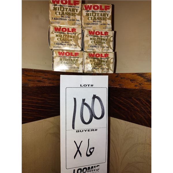 WOLF MILITARY CLASSIC 7.62 X 39MM - 20 ROUNDS PER BOX - 6 BOXES