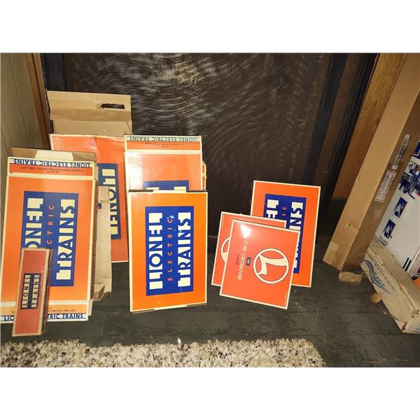 LOT BUNDLE OF LIONEL NEW TRAIN EMPTY BOXES