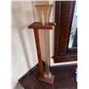 Image 1 : VINTAGE "YARD OF BEER" GLASS ON  WOOD STAND