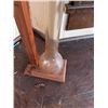 Image 2 : VINTAGE "YARD OF BEER" GLASS ON  WOOD STAND