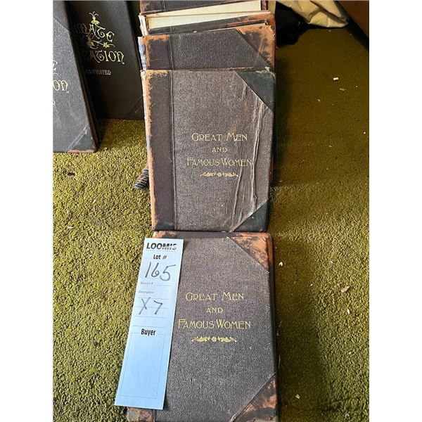ANTIQUE GREAT MEN AND FAMOUS WOMEN RARE HARDCOVER BOOKS