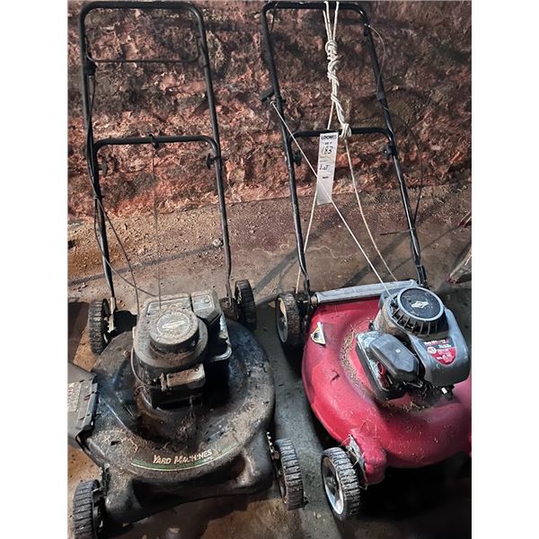 SET OF 2 LAWN PUSH MOWERS