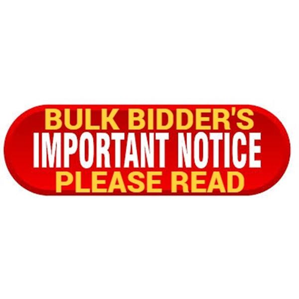BULK REMOVAL TERMS AND CONDITIONS / IF NOT CONTINUING THE OPERATION