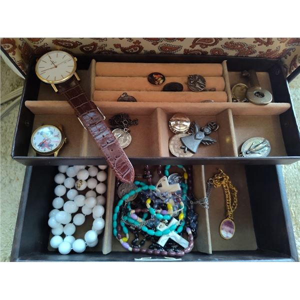 Jewelry ,Vintage Underdog  & Bolivia Watch in Jewelry box Lot