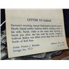 Image 14 : LETTER TO SARAH # 659 with FRAMED LETTER