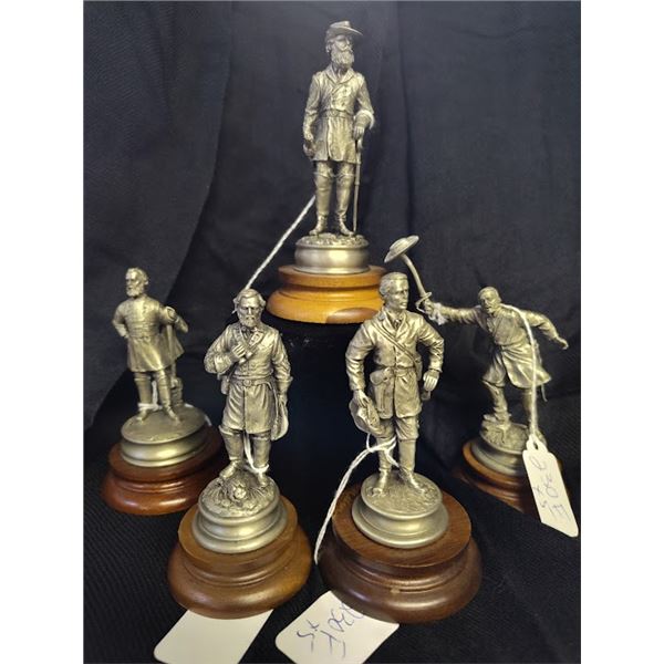 SET OF 5 CONFEDERATE OFFICERS