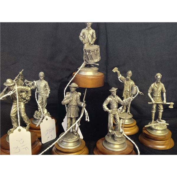 SET OF 7 CIVIL WAR  SCULPTURES