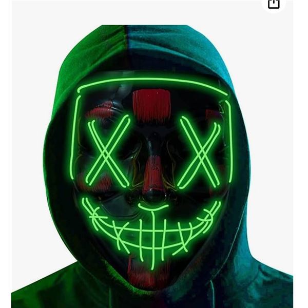 alloween LED Light up Festival Cosplay Costume Supplies Party Masks Glow in Dark