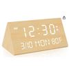 Image 1 : Kogonee Wooden Digital Alarm Clock with Bamboo Finish