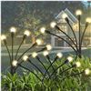 Image 1 : JUANSTAR Solar Lights Outdoor Waterproof, 2 Modes Firefly Light Garden Lights, Auto ON/Off Solar Flo
