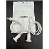 Image 1 : White 125V 10A 2-Prong Power Extension Cord, 2 Feet (Pack of 2)