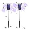 Image 1 : Solar Bug Zapper LED & UV Light, Outdoor Mosquito Killer Lamp, 2-Piece Set