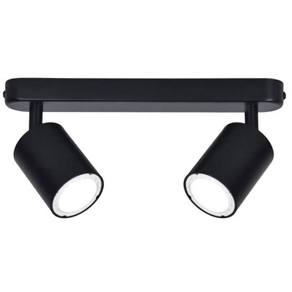 Bordstract GU10 2-Way Ceiling Light Fixture, Black Finish