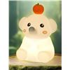 Image 1 : Elephant Night Light, Cute Elephant Lamp, Silicone Dimmable Nursery Nightlight, Rechargeable LED Bed