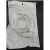 Image 1 : Lot of 2 White Power Extension Cord, 125V, 10A, 2-Prong, 2 Ft