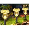 Image 1 : D62 Solar Acrylic Mushroom Path Lights, Set of 4