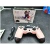Image 1 : Wireless Gaming Controller with USB Cable, Pink, Dual Analog Sticks